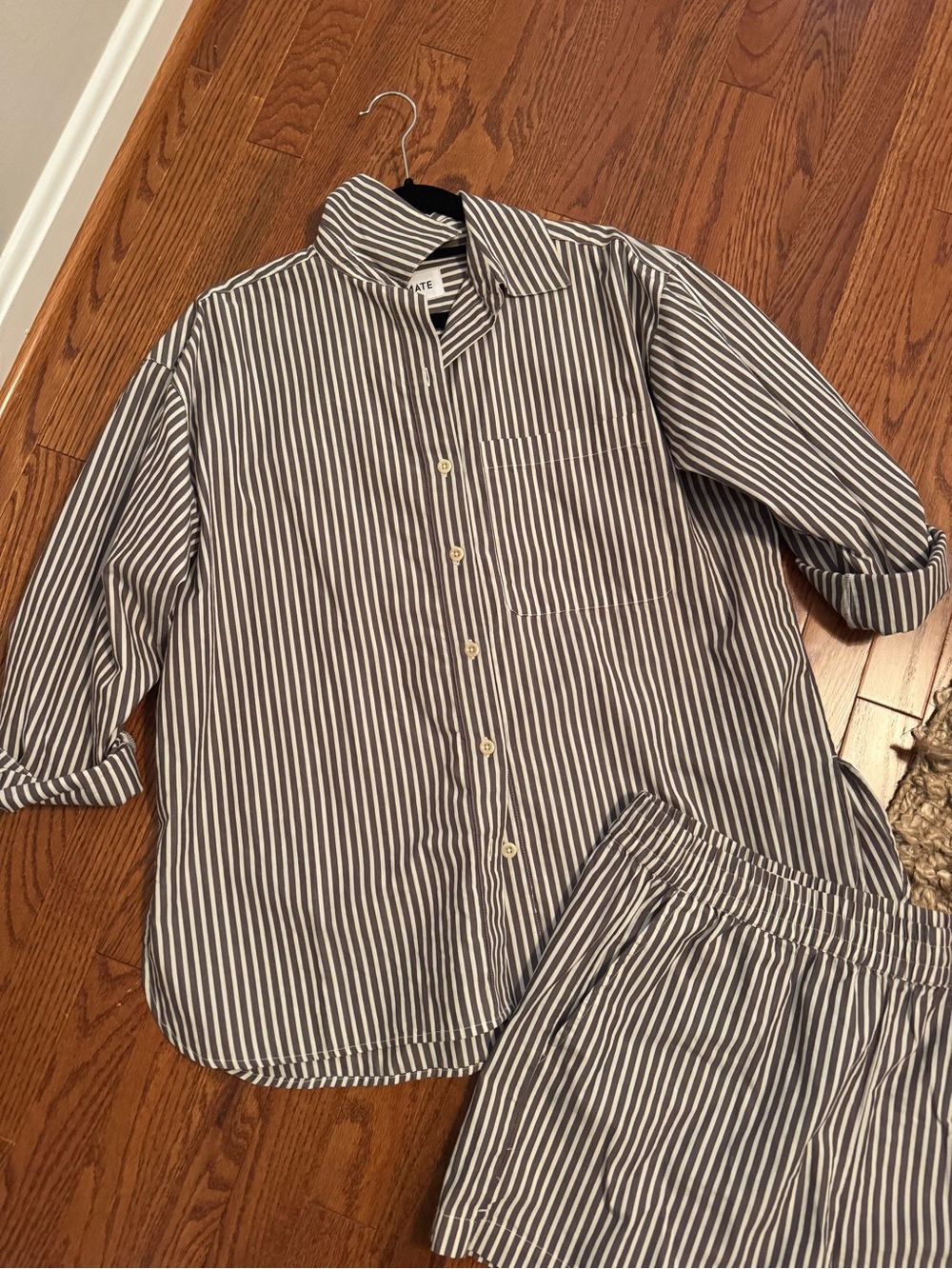 MATE the Label Striped Button Down and Shorts Set Small - Picture 2 of 5
